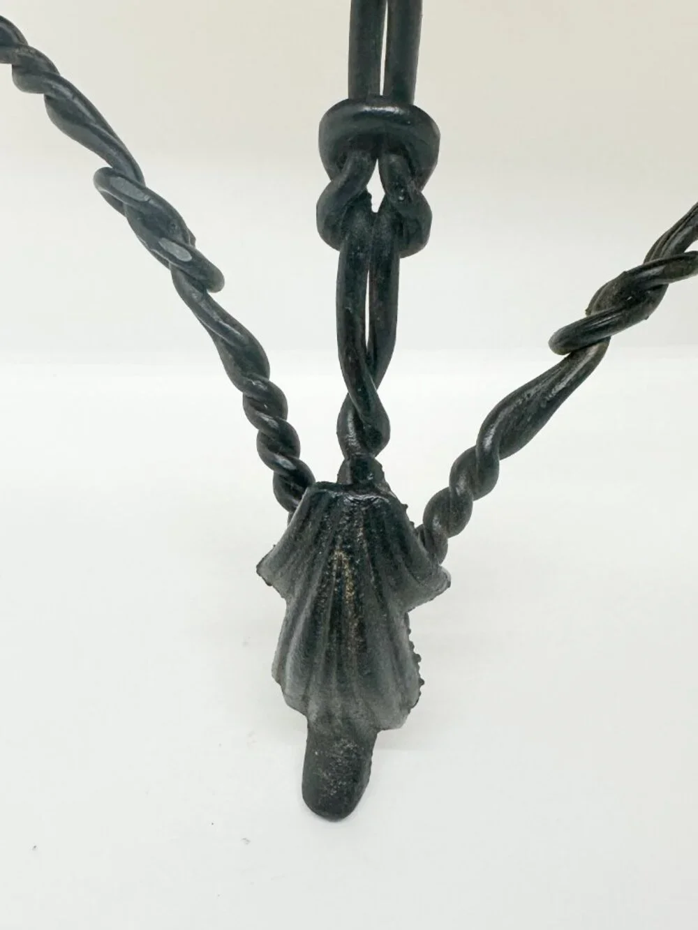 Wood Metal Wall Shelf Gothic Witchy Whimsigoth Medieval Twisted Rope Half Moon